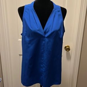 Banana Republic royal blue v- neck tank top in EUC. Size medium